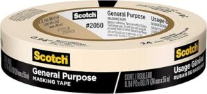 Scotch General Purpose Masking Tape, Tan, 0.94″x60 Yards