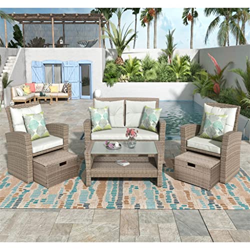 ghghnrtgefrgnhnxdf Outdoor Wicker Sectional Sofa Set - Image 2