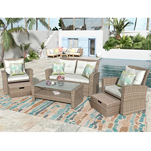 ghghnrtgefrgnhnxdf Outdoor Wicker Sectional Sofa Set - Image 3