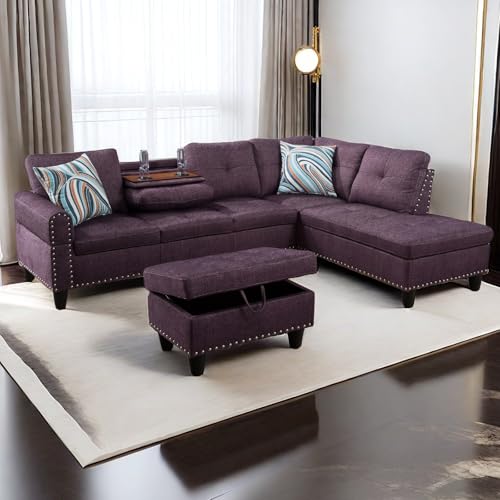 GlasFlength L Shaped Sectional Couch With Storage - Image 2