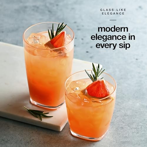 Glaver's Acrylic Unbreakable Square Tumblers Set - Image 3