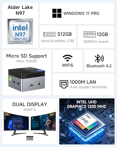 GMKtec Mini PC Nucbox G5 12+512, Intel N97 - Image 3