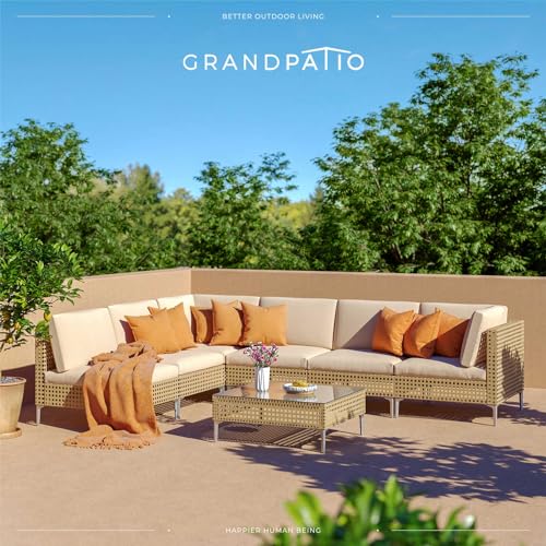 Grand patio 7-Piece Wicker Patio Furniture Set - Image 2