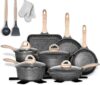 JEETEE Granite Nonstick Cookware Set, 20PCS