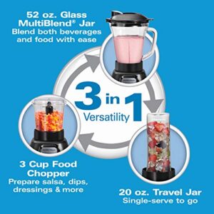 Hamilton Beach Blender And Food Processor Combo, 52oz Jar