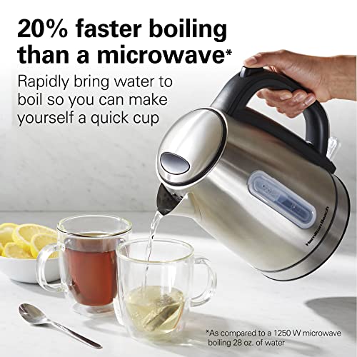 Hamilton Beach Electric Tea Kettle, 1.7 Liter, Stainless Steel - Image 5