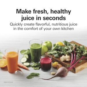 Hamilton Beach HealthSmart Juicer, Compact Centrifugal Extractor (67501)