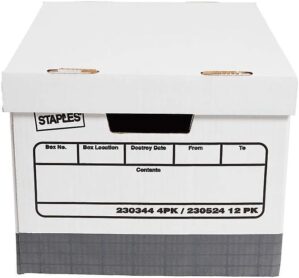 STAPLES Heavy-Duty Storage Boxes, Top Tab