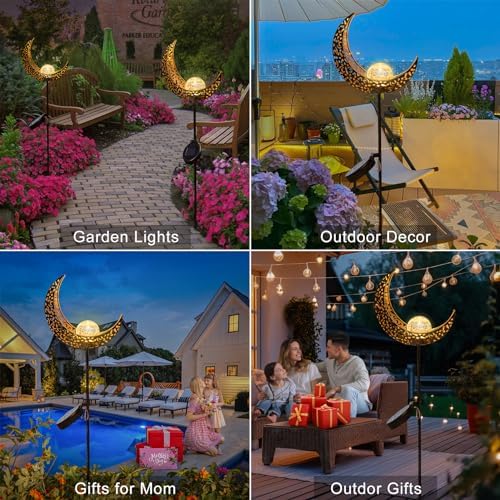 HOMEIMPRO Moon Solar Lights Outdoor Garden Stakes - Image 3