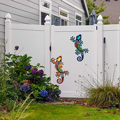 HONGLAND Metal Gecko Wall Art 2 Pack - Image 4