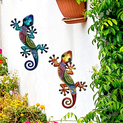 HONGLAND Metal Gecko Wall Art 2 Pack - Image 2