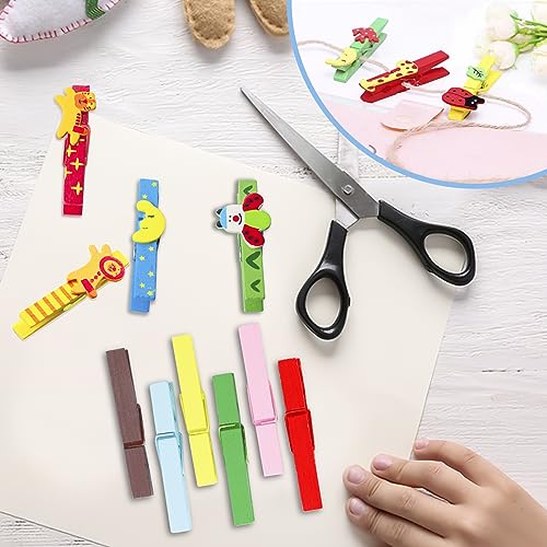 HONGYUTAI Colored Wooden Clothespins, 50PCS, 2.9inch - Image 5