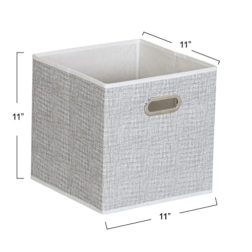 Household Essentials White Mix Set Of 6 Cube Storage Bins - Image 3