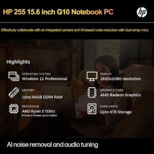 HP 255 15.6 Inch G10 Business Notebook