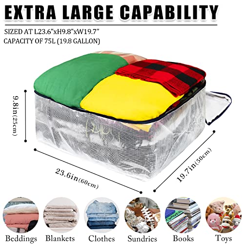 Ineetatu Extra Large Zipper Storage Bags, 3 Pack - Image 2