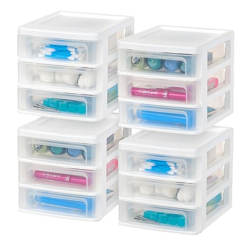 IRIS 4-Drawer Cart & 3-Drawer Organizers, White - Image 5