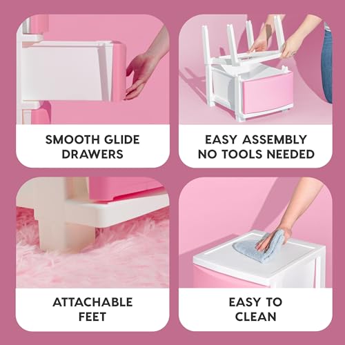 IRIS Plastic Drawer Storage Organizer, 4-Drawers - Image 4