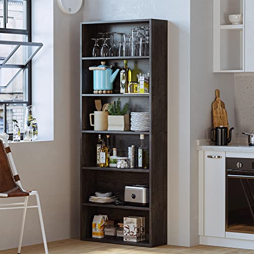 IRONCK Bookshelves 6 Tiers Display Storage Shelves - Image 2