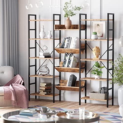 IRONCK Triple Wide Industrial 5-Tier Bookshelf - Image 4