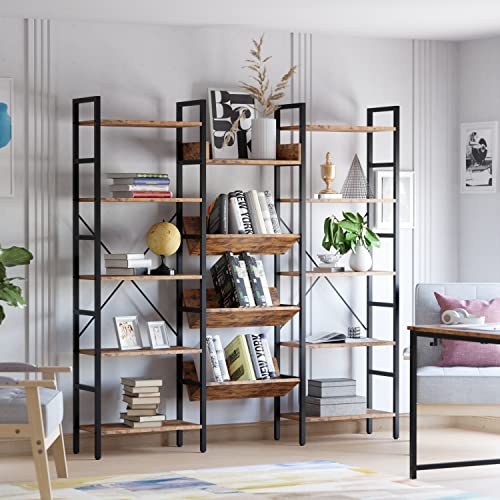IRONCK Triple Wide Industrial 5-Tier Bookshelf - Image 2
