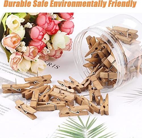 Joyberg Push Pins With Wooden Clips, Decorative - Image 5