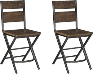 Signature Design by Ashley Kavara 24″ Rustic Counter Barstool, Brown
