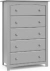 STORKCRAFT Kenton 5 Drawer Dresser (Pebble Gray)