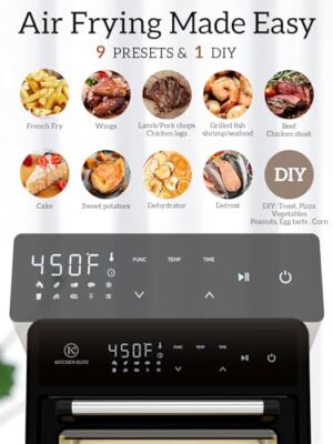 Kitchen Elite Air Fryer Toaster Oven Combo 12.6 QT