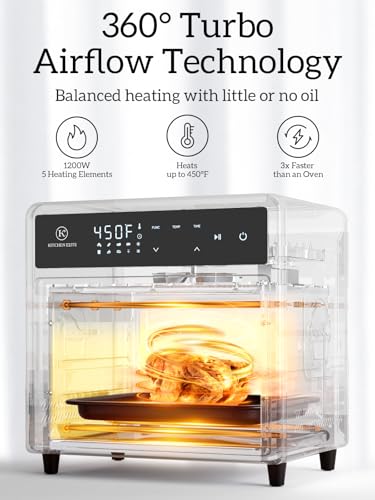 Kitchen Elite Air Fryer Toaster Oven Combo, 12.6QT - Image 3