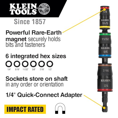 Klein Tools Impact Driver 32907, 7-in-1 SAE Socket Set - Image 2