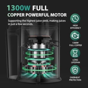 KOIOS 1300W Centrifugal Juicer With Extra Large Chute
