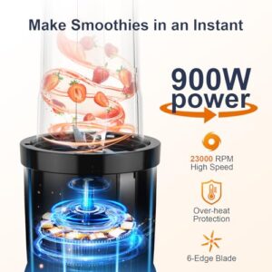 KOIOS 900W Smoothie Blender With Bottles