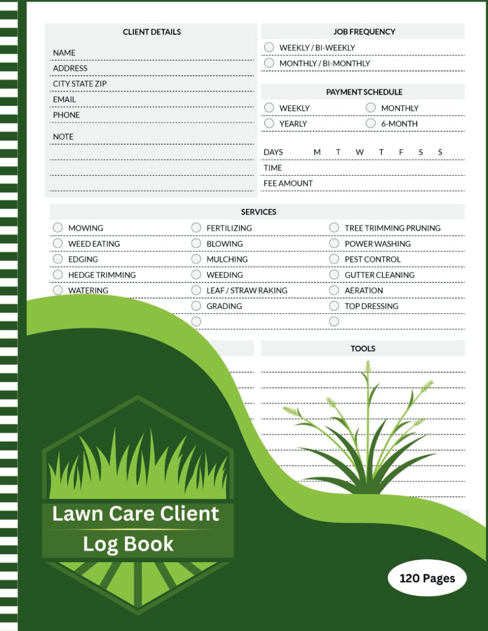 Lawn Care Client Log Book