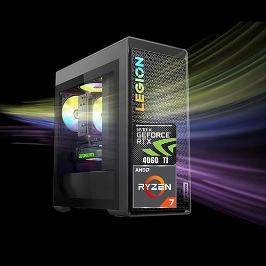 Lenovo Legion T5 Ultimate Gaming Desktop, AMD Ryzen 7 7700X, NVIDIA RTX 4060 Ti