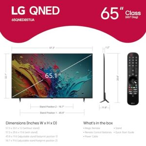 LG 65-Inch QNED85T Series 4K TV (65QNED85TUA)