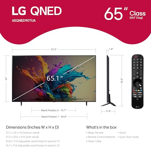 LG 65-Inch QNED90T Series Mini LED TV (65QNED90TUA) - Image 2