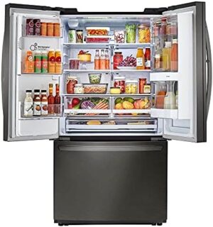 LG Refrigerator Freezer, 21.90 Foot, Black Stainless