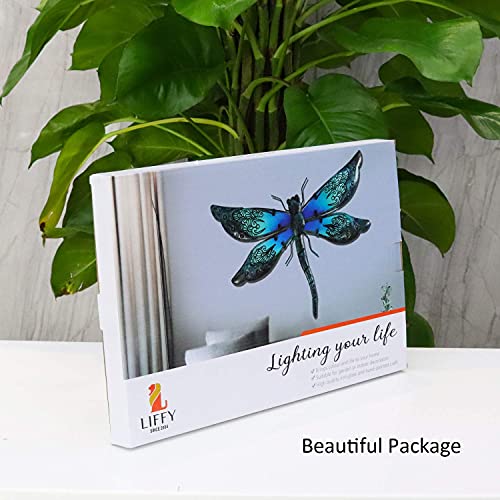 LIFFY Metal Dragonfly Wall Art Decor (14inch) - Image 3