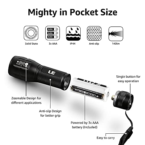 Lighting EVER Lepro LED Flashlight & Batteries Pack - Image 5