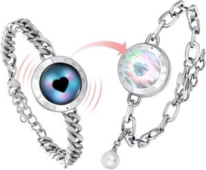 TOTWOO Long Distance Touch Bracelets for Couples