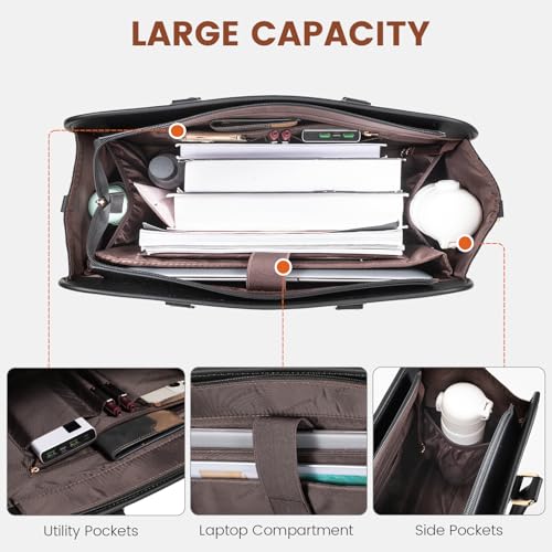 LOVEVOOK Laptop Tote Bag For Women 15.6 Inch - Image 3