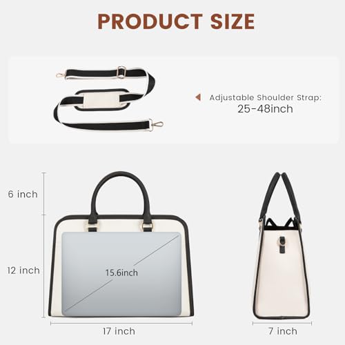 LOVEVOOK Laptop Tote Bag For Women 15.6 Inch - Image 5