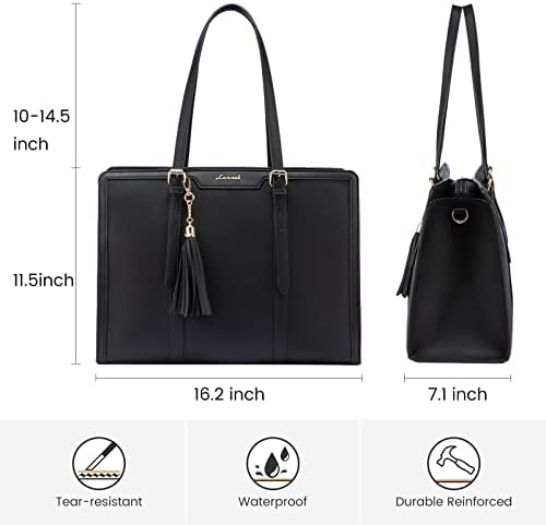 LOVEVOOK Laptop Tote Bag With Clutch Purse - Image 4
