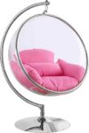 Meridian Furniture Luna Collection Pink Acrylic Swing Chair
