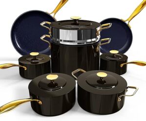 Nuwave Lux LE 13-Pc Diamond Infused Cookware Set