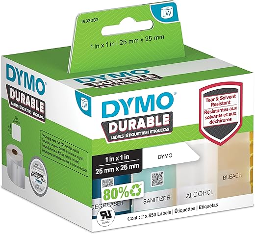DYMO LW Durable Industrial Labels, White Poly