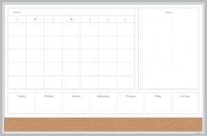 U Brands Magnetic Dry Erase Calendar Board, 36″x24