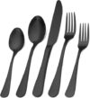 sharecook Matte Black Satin Finish Flatware Set