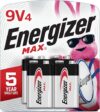 Energizer Max 9V Alkaline Batteries (4 Pack)