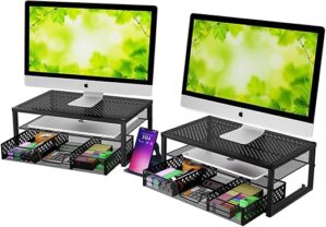 Simple Trending Metal Monitor Riser Stand With Drawer